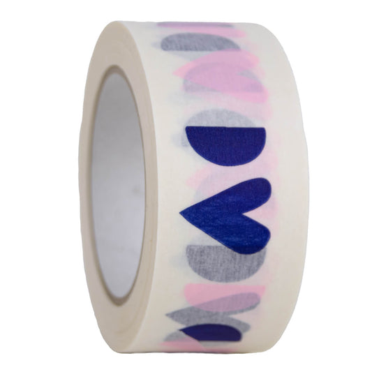 Papieren tape 'Happy Hearts' 50mmx50mtr