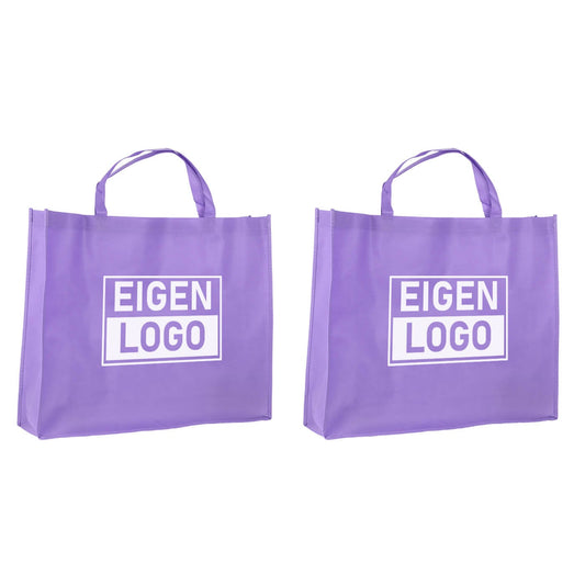 Shopper bedrukken Lila non woven 54x14x45cm