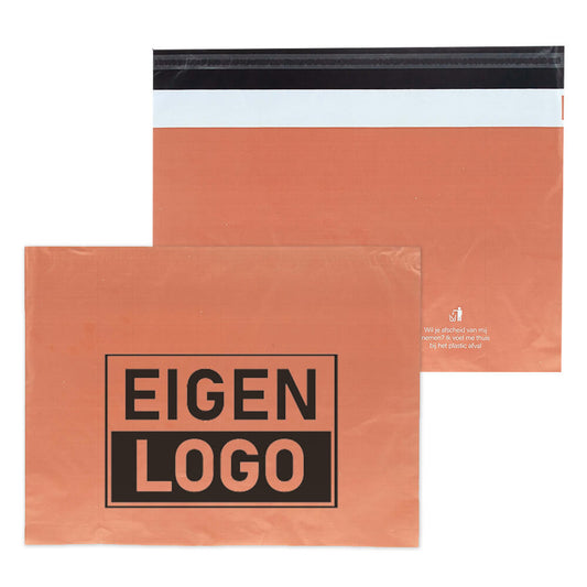 ECO verzendzakken bedrukken Muted Clay Large