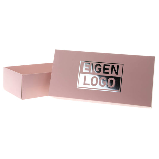 Geschenkdoos bedrukken Roze 355x168x94mm - Metallic