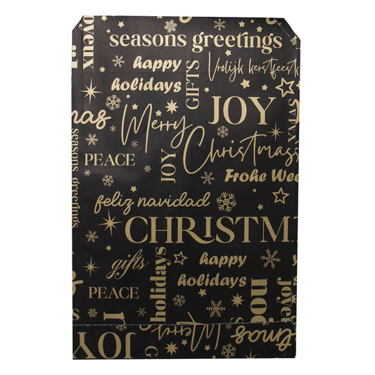 200x Papieren Zakjes Christmas International 17x25cm