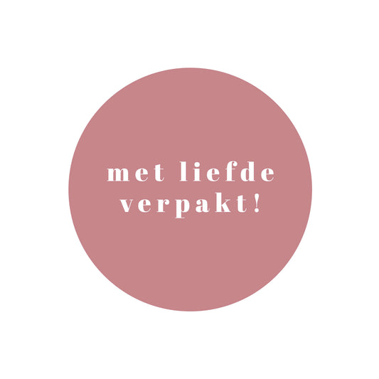 500x sticker 'Met liefde verpakt' Roze 40mm