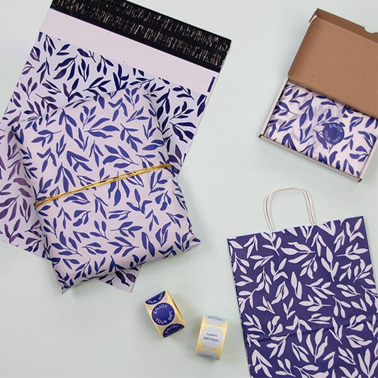 50x papieren tasjes Leaves A3