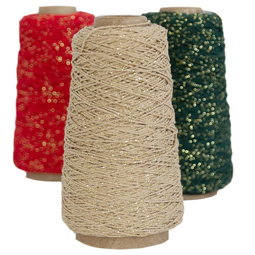 Katoenen touw Beige met goud 2mm x 300m