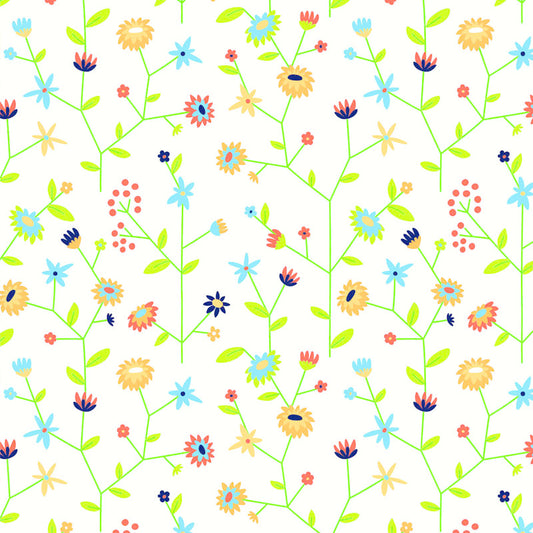 Inpakpapier Graspapier Bloemen 50cm x 200mtr