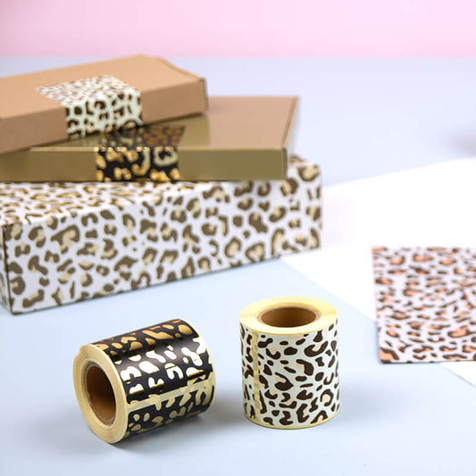 100x sluitsticker Leopard