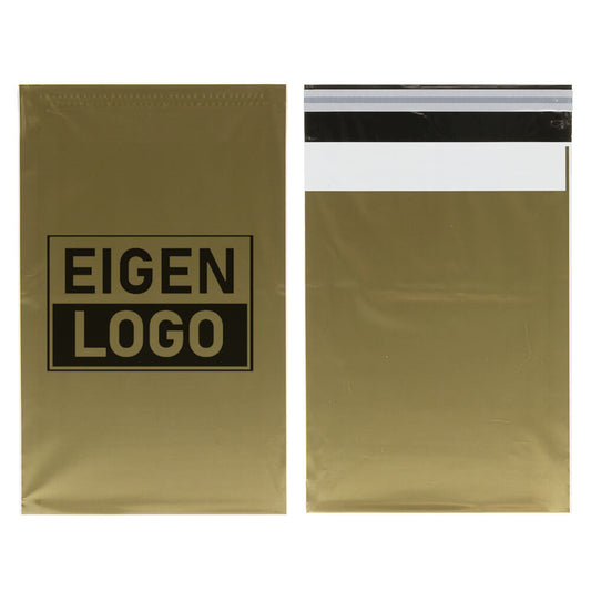 Gouden verzendzakken bedrukken Small