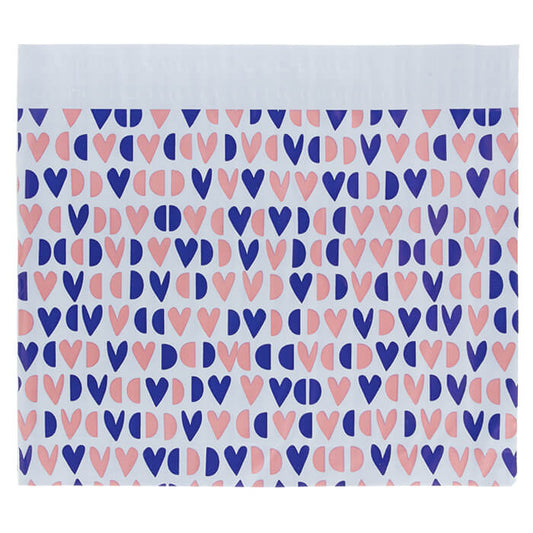 100x verzendzakken Happy Hearts Large Retoursluiting