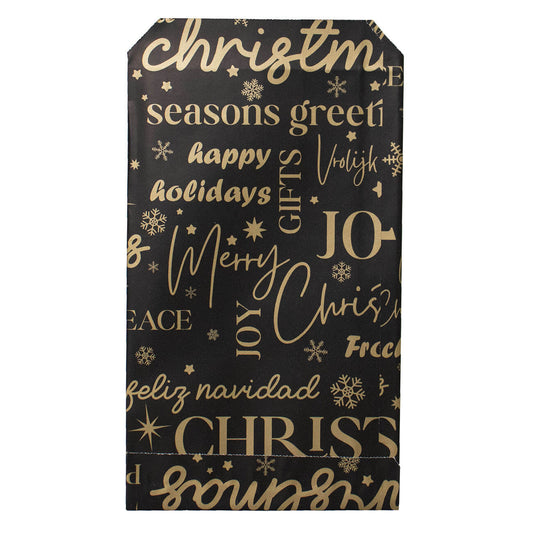 200x Papieren Zakjes Christmas International 12x19cm