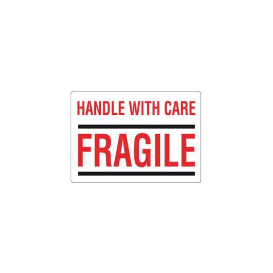 500x Etiket 'Handle with care/Fragile'