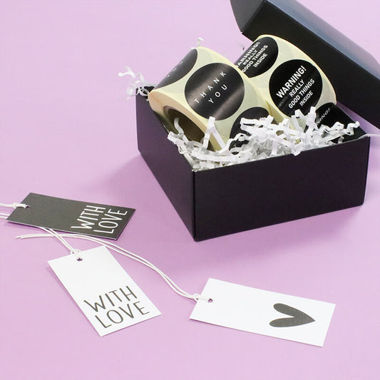 50x Cadeaulabels 'With love' Wit