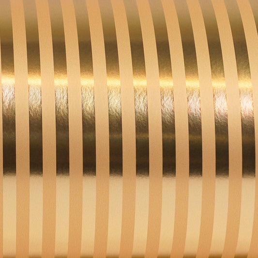 Inpakpapier Goud Gemetalliseerde strepen 50cm x 100mtr