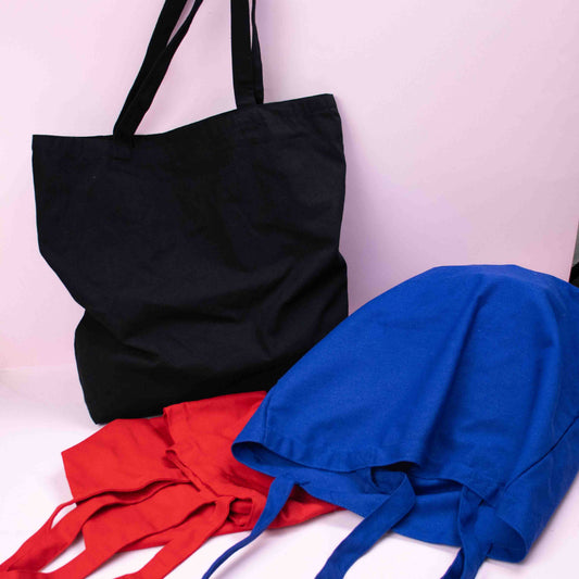 10x katoenen strandtas Zwart