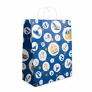 50x Sinterklaas tasjes A4 - Feestelijke Sint - Blauw