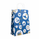 50x Sinterklaas tasjes A5 - Feestelijke Sint - Blauw