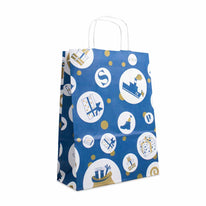 50x Sinterklaas tasjes A5 - Feestelijke Sint - Blauw