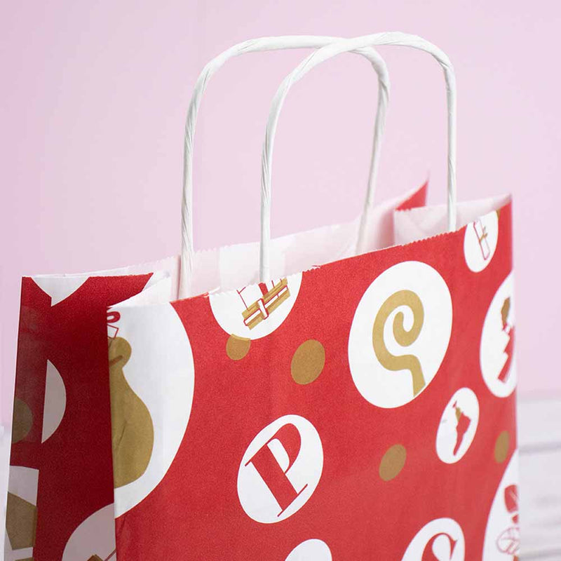 50x Sinterklaas tasjes A5 - Feestelijke Sint - Rood