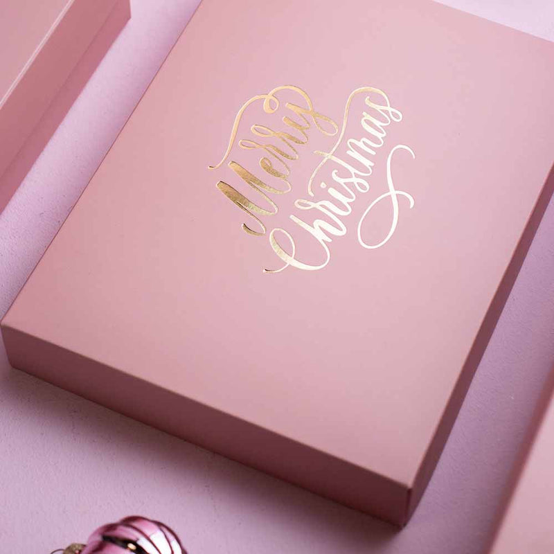 20x Kerst Geschenkdoos Roze 355x168x94mm