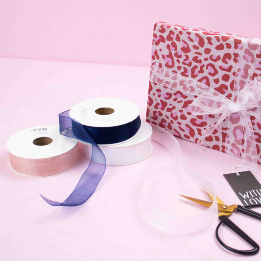 Organza lint Roze 25mm x 50m