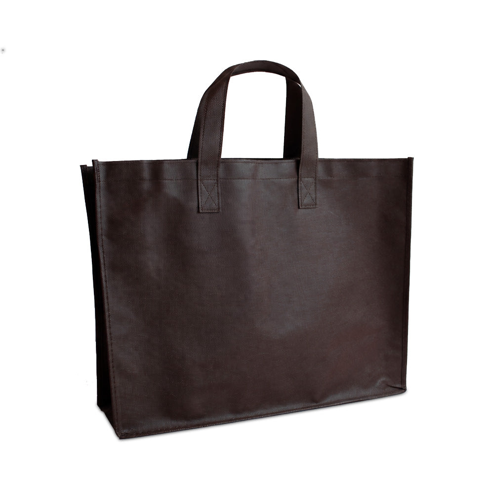 10x Shopper Bruin non woven 42x12x35cm