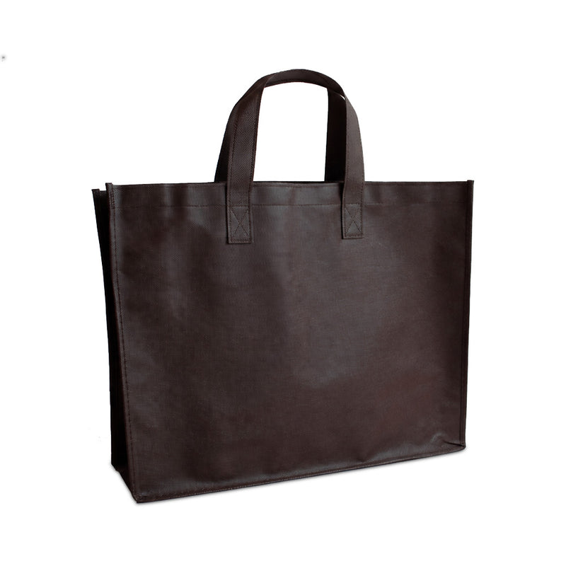 10x Shopper Bruin non woven 42x12x35cm