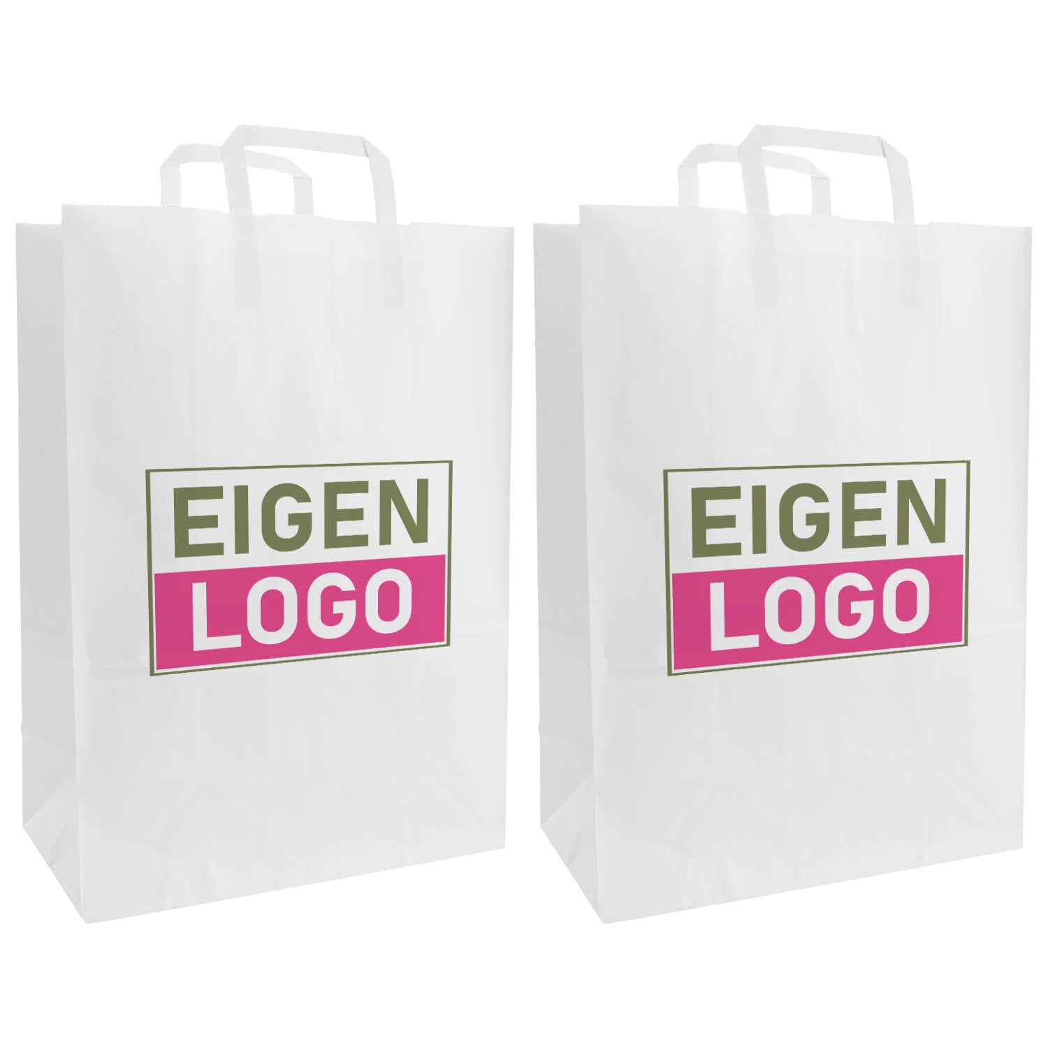 Budget papieren tas 32x13x41cm (A3)- Logo bedrukking