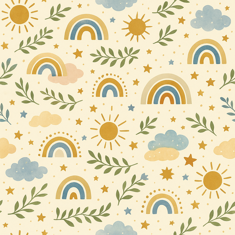 Inpakpapier Boho Sky 50cm x 200mtr