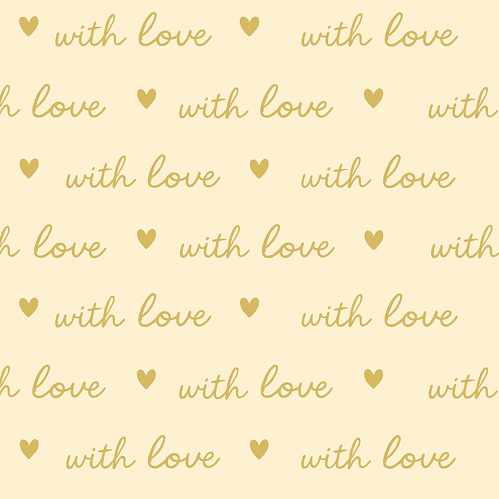 Inpakpapier Love Notes 30cm x 200mtr