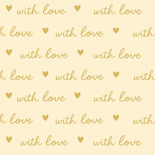 Inpakpapier Love Notes 50cm x 200mtr