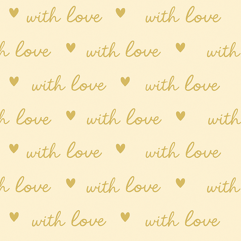 Inpakpapier Love Notes 30cm x 200mtr