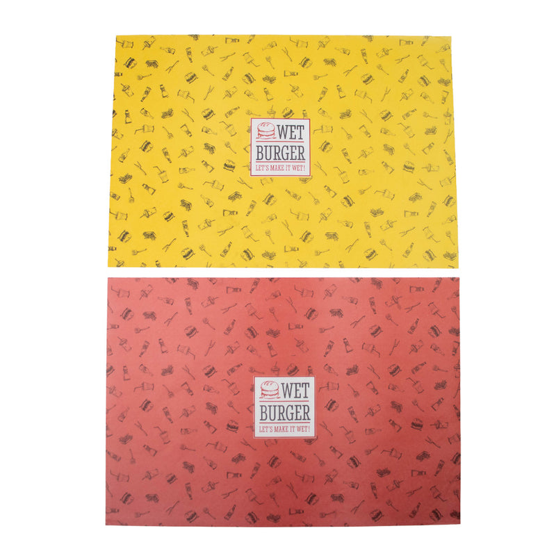 Vetvrij papier bedrukken 15x26cm 1 kleur