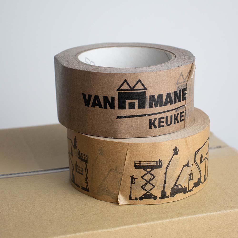 Kraft tape 3 kleuren bedrukt