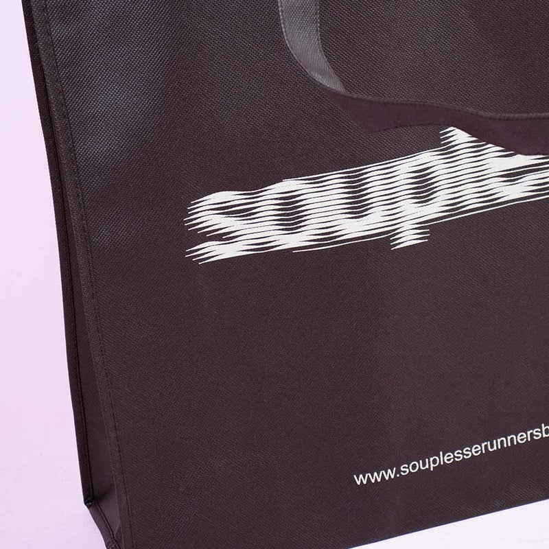 Shopper bedrukken Bruin non woven 42x12x35cm