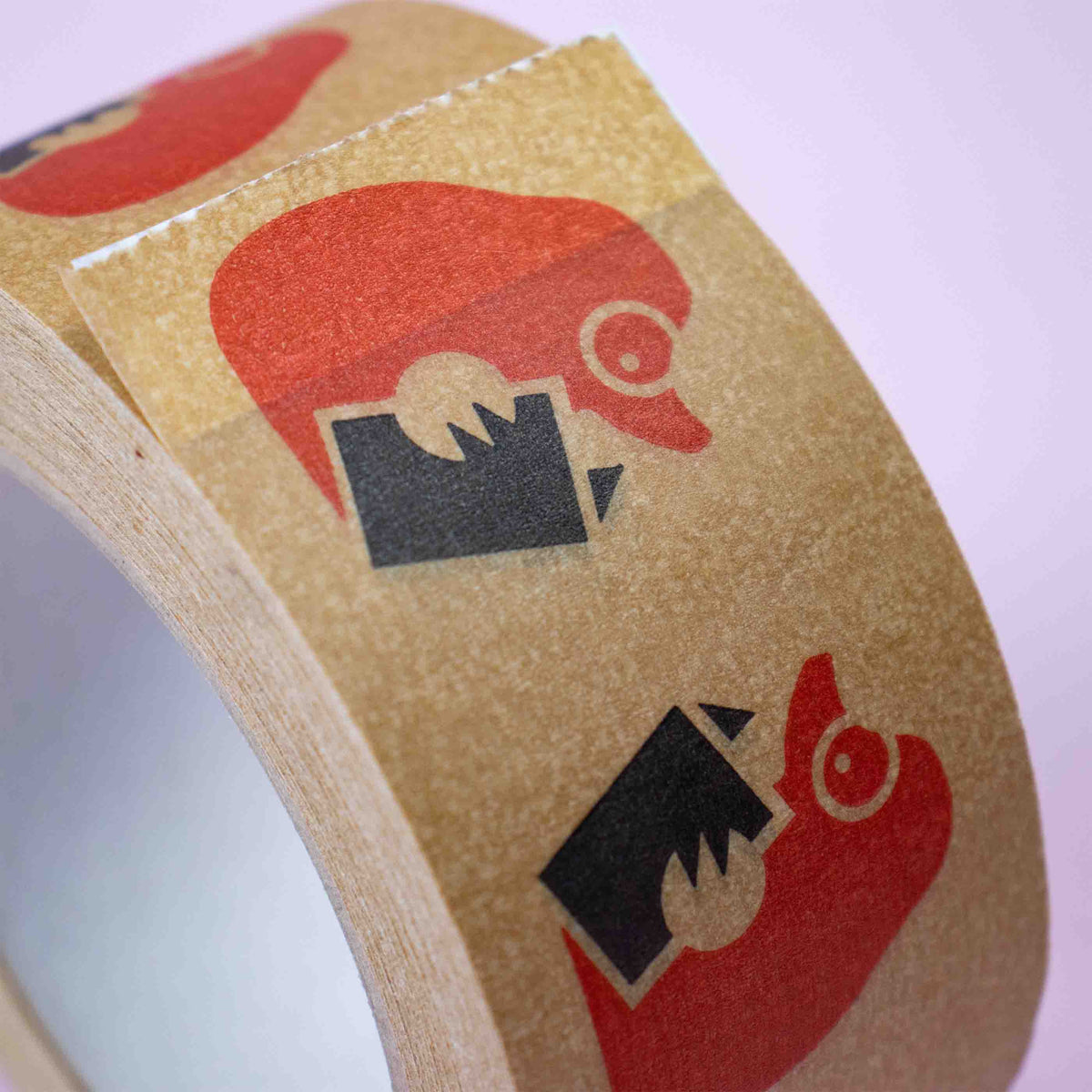 Kraft tape 2 kleuren bedrukt