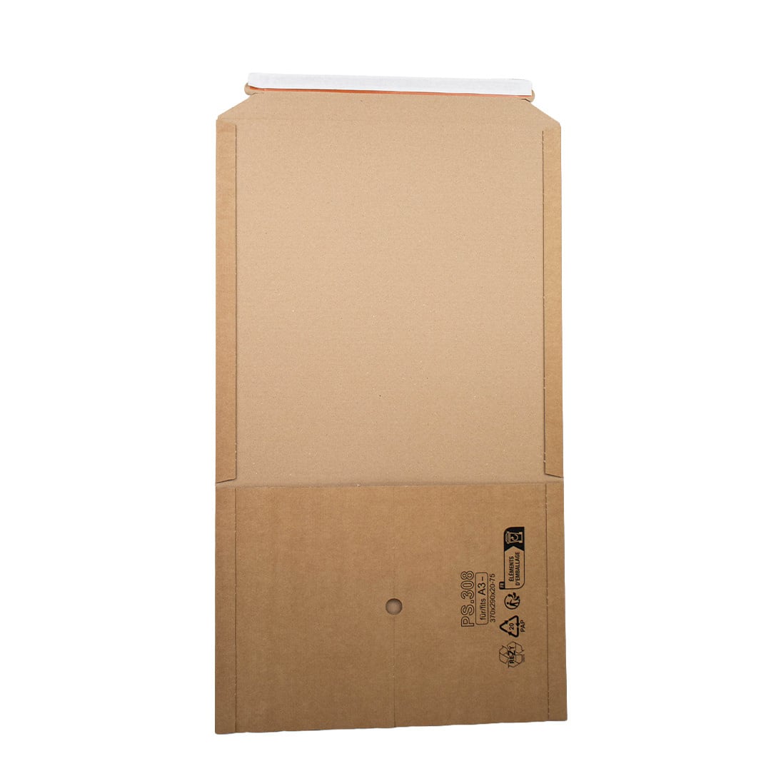 25x boekverpakking 370x290x20-75mm