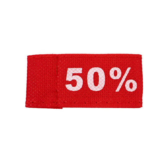 50x Kledinglabel 3x6cm - 50% rood