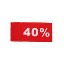 50x Kledinglabel 3x6cm - 40% rood