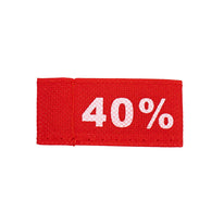 50x Kledinglabel 3x6cm - 40% rood