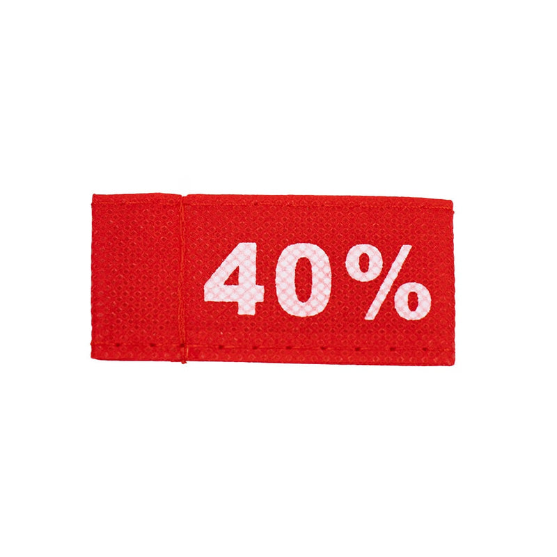 50x Kledinglabel 3x6cm - 40% rood