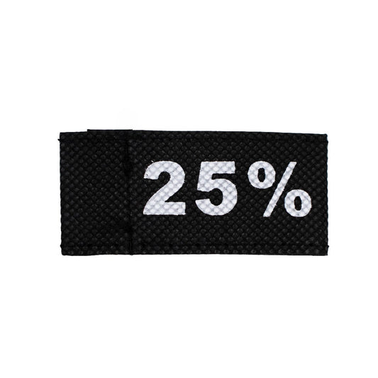 50x Kledinglabel 3x6cm - 25% zwart