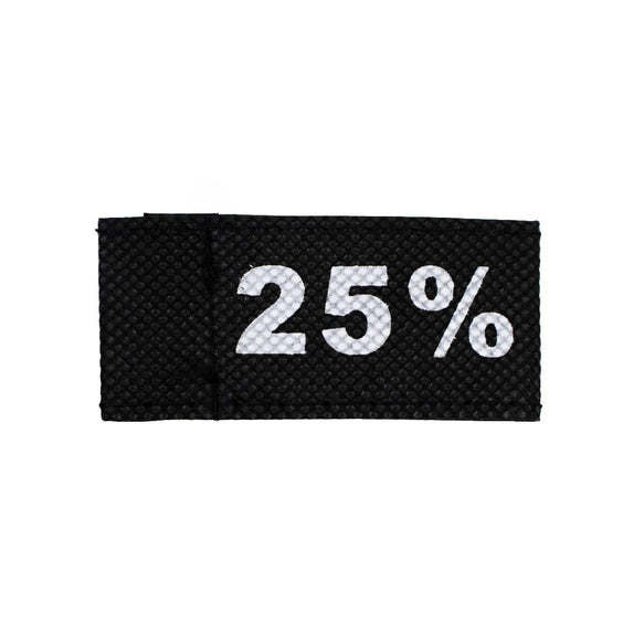 50x Kledinglabel 3x6cm - 25% zwart