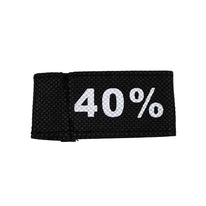 50x Kledinglabel 3x6cm - 40% zwart