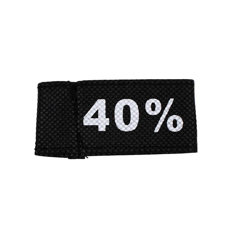50x Kledinglabel 3x6cm - 40% zwart