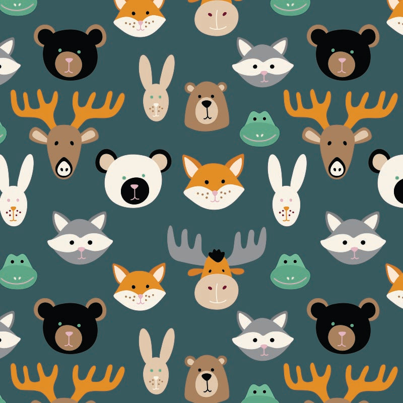 Inpakpapier Cozy Forest Faces 30cm x 200mtr