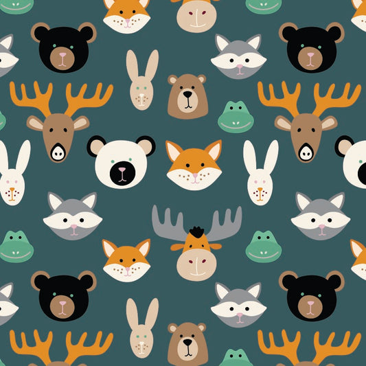 Inpakpapier Cozy Forest Faces 30cm x 200mtr