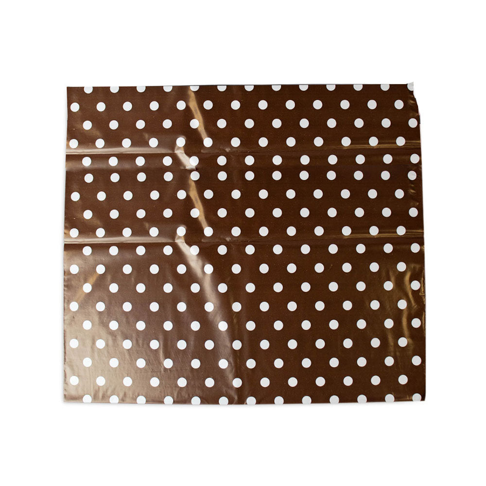 100x verzendzakken Dots brown Large