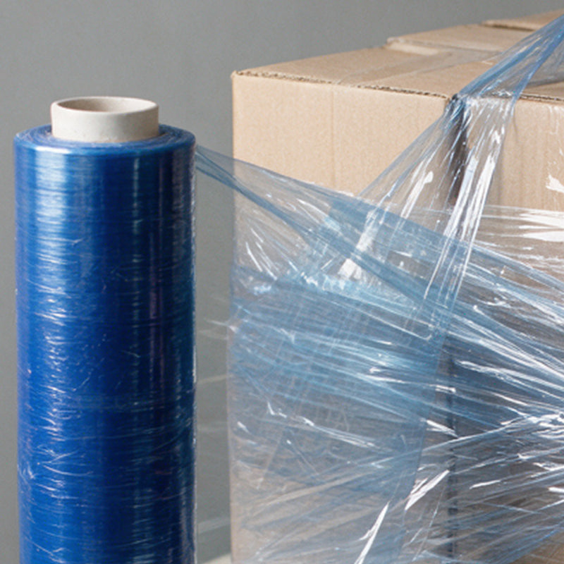Wikkelfolie transparant 50cm x 290mtr 17my blauw