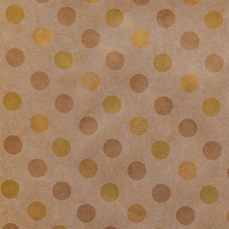 Inpakpapier Golden Dots 50cm x 200mtr