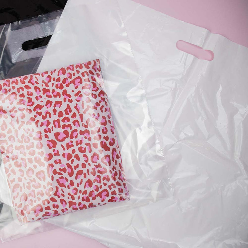 250x Plastic tassen 60x51+2x4cm wit