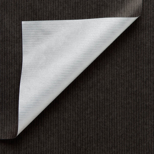 Inpakpapier Zwart + Zilver 50cm x 200mtr